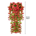 thumbnail image 3 of Outdoor Home Decoration Fake Flowers Simulated Rose Bouquets Simulated Flower Wall Hanging Baskets Decorative Landscaping Artificial Flowers Rattan Home Decor Flowers 85cm, 3 of 6