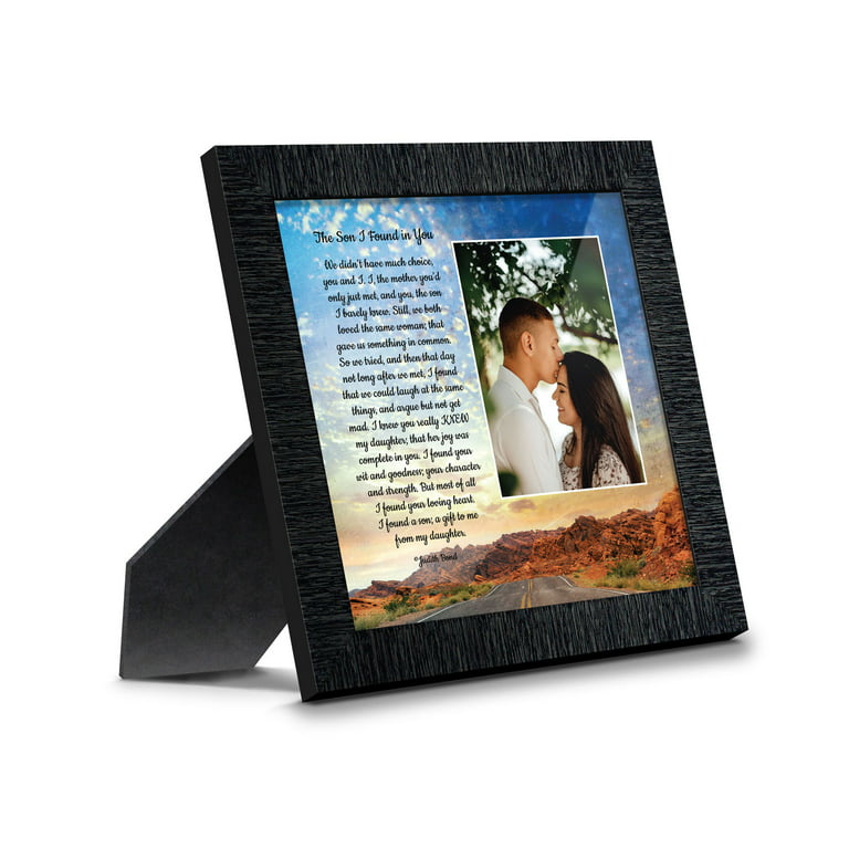 The Son I Found in You, Gift for Son-in-Law, Wedding Gift for New Son The Groom from Mother in Law, Picture Frame, 6397ch, Size: 8x8 with Picture