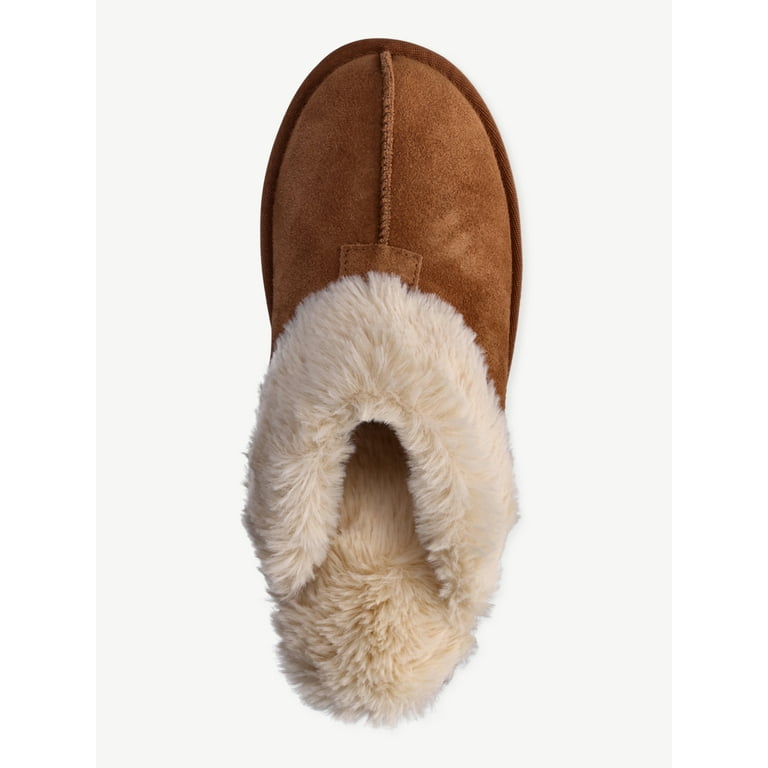 Joyspun Women s Genuine Suede Platform Slipper Walmart