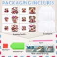 thumbnail image 3 of 6pcs Diamond Painting Kit Greeting Cards, Heart Bear Design 5D Handmade Art Birthday Holiday Cards with Envelopes, Christmas Gift, 3 of 7