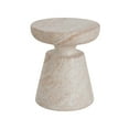 thumbnail image 3 of Christopher Knight Home Elegant 17.75" Outdoor Lightweight Concrete Mushroom Side Table, Travertine Finish, 3 of 9