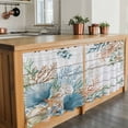 thumbnail image 6 of Beach Coastal Tier Curtains 36 Inch Length, Summer Nautical Coral Shell Botanical Vintage Cafe Short Curtains for Bathroom Over Sink, Small Kitchen Curtain Light Filtering Drapes 2 Panels 27.5"Wx36"L, 6 of 8