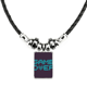thumbnail image 1 of juego pixel azul collar a mano colgante de cuerda de cuero Unbranded M, 1 of 3