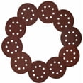 thumbnail image 1 of Discos de lijado de 125 mm/5 pulgadas para lijadora orbital, respaldo de velcro de cambio rápido, almohadillas de lijado de superficie sólida con grano de óxido de aluminio, juego de aplicaciones, 1 of 5