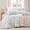Aqua Tropical, variant on 100% Cotton King Duvet Cover Set, Pink Floral Duvet Cover King Size,Soft & Breathable 3-Piece Blush Patchwork Floral Vintage Cottagecore Shabby Chic Bedding Set for All Seasons