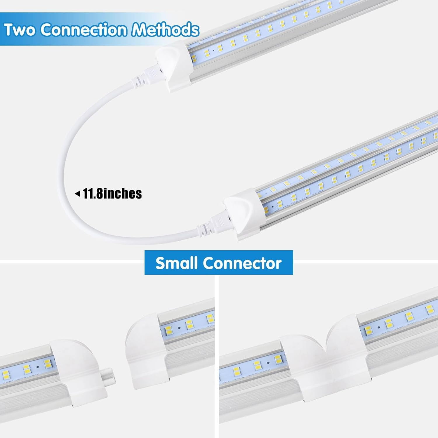Led Shop Lights 4FT 4 Packs, 75W 9500LM 5000K, Linkable 4ft Led Shop Light, Super Bright 4 Foot Led Shop Lights for Workshop, V Shape 4 ft Led Light Fixture, 4 Row Led Tube Lights