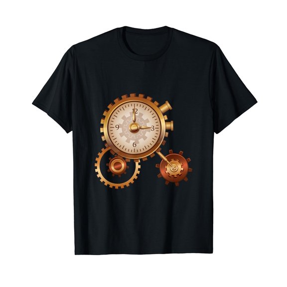 Time Vintage Steampunk Time Traveller Travel Science Gift Cotton T-Shirt