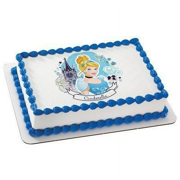 Cinderella Edible Icing Image Cake Toppe, by Whimsical Practicality