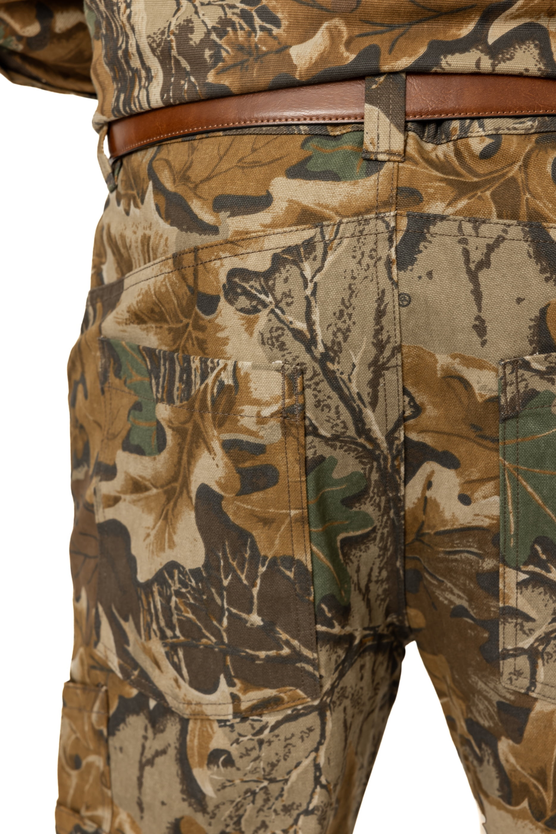 Realtree Men's Camo Farmhand Pants, Cotton Duck Canvas, Water
