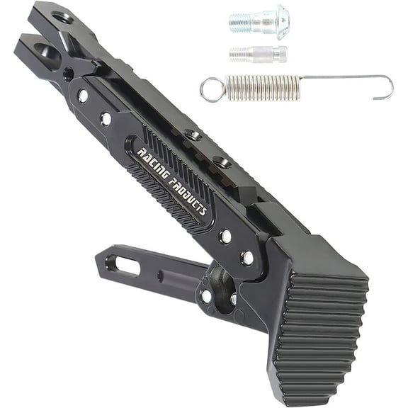 PET-U Black Universal Motorcycle Kickstand Modified CNC Aluminum Alloy Adjustable Tripod Kickstand Foot Side Support Stand