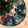 thumbnail image 5 of FMSHPON Sea Turtles Xmas Christmas Tree Skirt Stand Mat for Holiday Party Decoration Indoor Outdoor 36 inches, 5 of 6