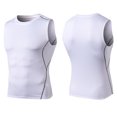 thumbnail image 4 of BXINGOHAI Compression Tank Top for Men Bodybuilding Gym Athletic Tight Undershirts Workout Tops White,M, 4 of 4