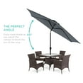 thumbnail image 3 of Best Choice Products 10ft Outdoor Steel Market Patio Umbrella w/ Crank, Tilt Push Button, 6 Ribs - Slate, 3 of 8