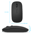 thumbnail image 4 of 2.4GHz & Bluetooth Rechargeable Mouse for Acer Iconia Talk S Bluetooth Wireless Mouse for Laptop / PC / Mac / iPad pro / Computer / Tablet / Android Onyx Black, 4 of 7