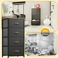 thumbnail image 5 of DEXTRUS 4-Drawer Fabric Dresser for Adults & Teens, Bedside Chest Organizer for Bedroom, Gray, 5 of 5