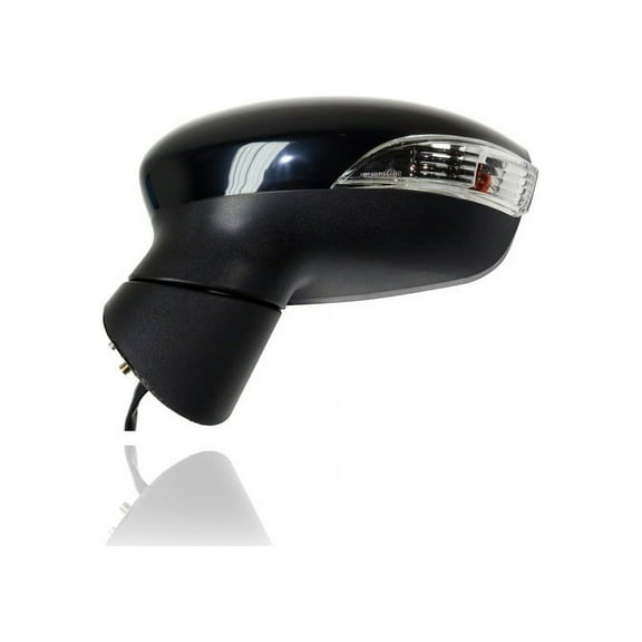 Door Mirror - Compatible/Replacement for '14-19 Ford Fiesta Sedan/Hatchback/ST - Powered, Non-Heated, With Signal & Spotter Glass, Unpainted - Left Hand - Driver - D2BZ17683F