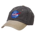 thumbnail image 2 of NASA Insignia Embroidered Washed Two Tone Cap - Black Khaki OSFM, 2 of 5