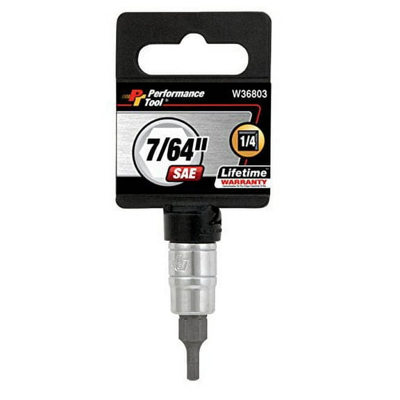 Wilmar W36803 1/4" Drive Hex Bit Socket, 7/64"