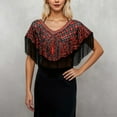 thumbnail image 1 of Châle à Franges Élégant pour Tenue de Soirée Formelle et Invités de Mariage Accessoire Idéal pour Robe de Soirée, 1 of 3