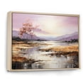 thumbnail image 3 of Designart "Golden Lakeside Majesty Purple and Gold Scenery I" Extra Large Cottage Framed Wall Art - Country Purple Lake Entryway Framed Wall Art, 3 of 7