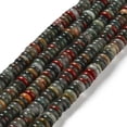 thumbnail image 1 of Natural African Bloodstone Beads Strands Rondelle 6~6.5x2~2.5mm Hole: 1.2mm about 156~158pcs/strand 15.12~15.20 inch(38.4~38.6cm), 1 of 5