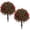 B, variant on 2PCS Artificial Topiary Ball Trees with Ground Spike, 21.6 Inches UV Resistant Artificial Shrubs, Fake Evergreen Artificial Plant Brush for Indoor Outdoor Front Porch Garden