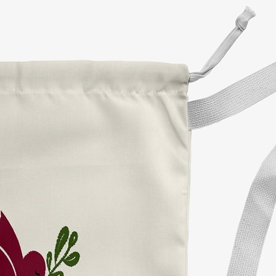 Simply Daisy Canvas Noel Bird 28 x 36 in Ivory Laundry Bag