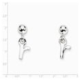 thumbnail image 2 of FB Jewels Sterling Silver Polished R Dangle Post Earrings, 2 of 2