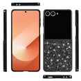 thumbnail image 5 of for Samsung Galaxy Z Flip 7 Phone Case, Glitter Sparkle Bling Shiny Diamond Slim Soft TPU Silicone Anti-Slip Protective Case Cover for Women Girls for Samsung Galaxy Z Flip 7, Black, 5 of 7