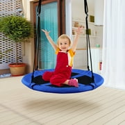 Goplus 40'' Flying Saucer Tree Swing Indoor Outdoor Play Set Swing for Kids Blue