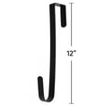 thumbnail image 5 of R N' D Toys Hook Thin Metal Overdoor Black Metal Wreath Hanger, 12", 5 of 5