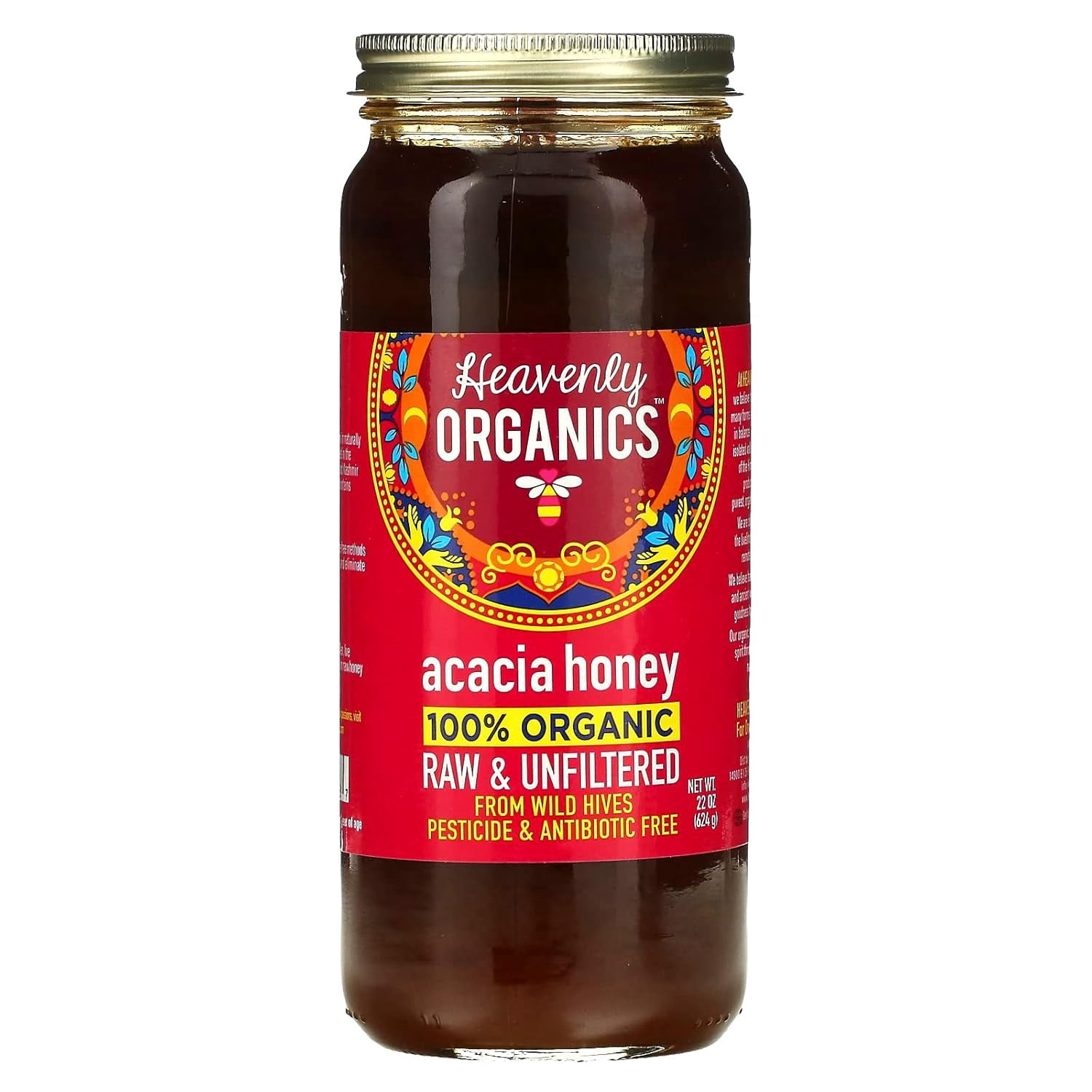 Heavenly Organics Acacia Honey 22 oz (Pack Of 6)