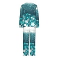 thumbnail image 5 of asdoklhq Cotton Pajamas for Women Ladies' Christmas Printed Casual Top Pants Pajama Set Mint Green S, 5 of 6