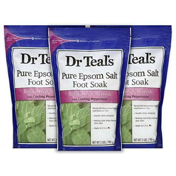 Dr Teal's Foot Soak 3-Pack (6 lbs Total) Peppermint with Added Shea