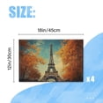 thumbnail image 2 of BaHomeck placemats Set of 4 Eiffel Tower In Autumn With Sunny Day Cotton Linen rectangle Placemats for Kitchen Dining Table Indoor,Outdoor,18*12inch, 2 of 4