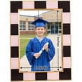 thumbnail image 3 of Concepts 5x7 Black & White Checkered Retro Gold Bordered Enameled Picture Frames with HD Clear Glass, Durable Wall or Tabletop Display Vertical/Horizontal (pack of 4), 3 of 7
