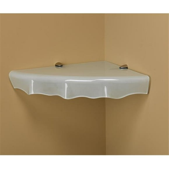 Amore Designs CPTSOYSTERCOR Concepts Oyster Opaque Glass Shelf, 16 x 16 in.