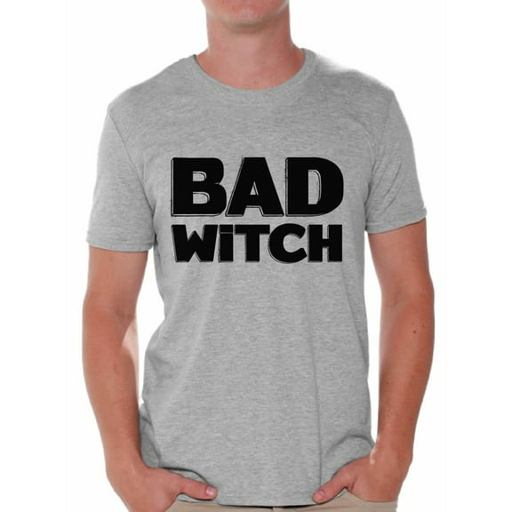 Awkward Styles Bad Witch Shirt Halloween Witch Tshirt Funny Halloween Shirts for Men Dia de los Muertos T Shirt Halloween Themed Holiday Shirts Day of the Dead Gifts for Him Trick or Treat Gifts