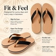 thumbnail image 4 of AERUSI Women’s Platform Flip Flop Sandals, Lightweight Textured Footbed, Soft Fabric Straps, Beach & Casual Summer Sandals, 4 of 9