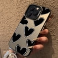 thumbnail image 5 of Funda de lujo con diseño de corazón de amor y electrochapado en plata IMD para iPhone 15, 14, 16 Pro Max Plus, 11, 12, 13 Pro, 7, 8 Plus, X, XR, carcasa trasera a prueba de golpes, 5 of 5