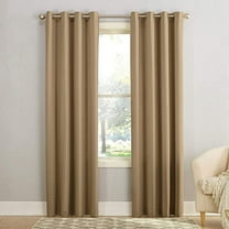 Amay Blackout Grommet Curtain Panel Taupe 52 Inch Wide by 72 Inch Long- 1Panel