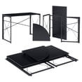 thumbnail image 5 of Javlergo L Shaped Folding Computer Desk, Modern Corner Gaming/Writing Table for Home Office, No Assembly Needed, Black, 5 of 6