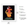 thumbnail image 2 of Campari Bitter Aperitif - Red Passion Liqueur - Spiritello Spirit - Vintage Advertising Poster by Leonetto Cappiello c.1921 - Fine Art Rolled Canvas Print 16in x 20in, 2 of 4