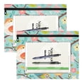thumbnail image 2 of Cute Birds Branches Leaves Flowers Spring 3-Ring Binder Pouches A4 Size Zipper Pocket File Storage 2 Packs, 2 of 6