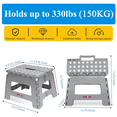 thumbnail image 4 of famuka Folding Step Stool 9 Inch Plastic Foldable Step Stool Holds Up to 330 lbs Foot Stool with Non-Slip Surface, 4 of 6