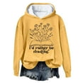 thumbnail image 2 of QUINDOS Hoodies for Women Fleece Sweatshirts Women Casual Graphic Long Sleeve Crew Neck Pullover Tops, 2 of 3