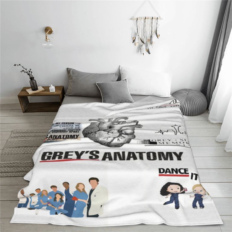 Grey's Anatomy Fleece Throw Blanket, Ultra-Soft Cozy Fuzzy Plush