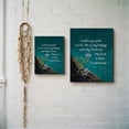 thumbnail image 5 of Psalm 91 Wall Art, Psalm 91:2 Canvas Print, Psalm 91 Wall Décor. Aqua with Flowers, Ready To Hang for Living Room Home Wall Decor 11x14, 5 of 6