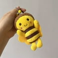 thumbnail image 2 of Plush Bee Stuffed Animal Soft Toy with Embroidered Face and Antenna for Children and Collectors 25cm Cute Design, 2 of 5