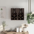 thumbnail image 5 of Furniture of America Sacha Wood 8-Bottle Hanging Wine Rack in Brown Wenge, 5 of 11